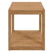 Afuera Living Teak Wood Patio Side Table in Natural Finish
