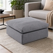 Afuera Living Modern Outdoor Patio Ottoman in Gray Finish