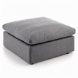 Afuera Living Modern Outdoor Patio Ottoman in Gray Finish