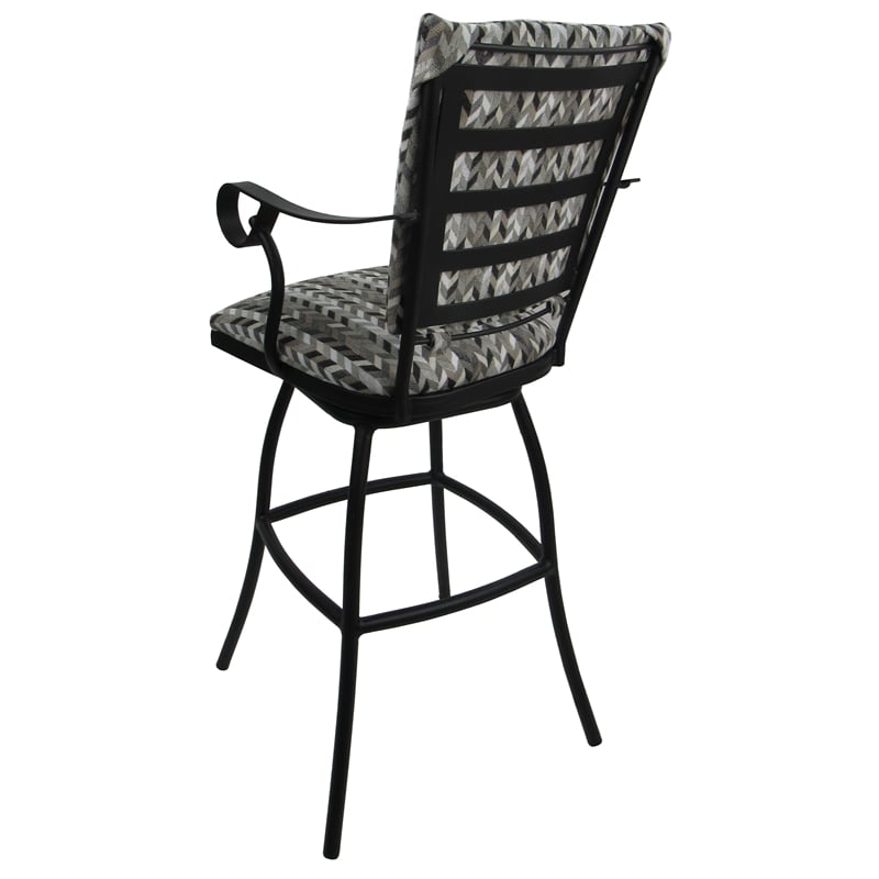 Afuera Living Jenna Counter Height Swivel Stool in Multi-Color and Black