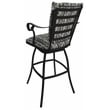 Afuera Living Jenna Counter Height Swivel Stool in Multi-Color and Black