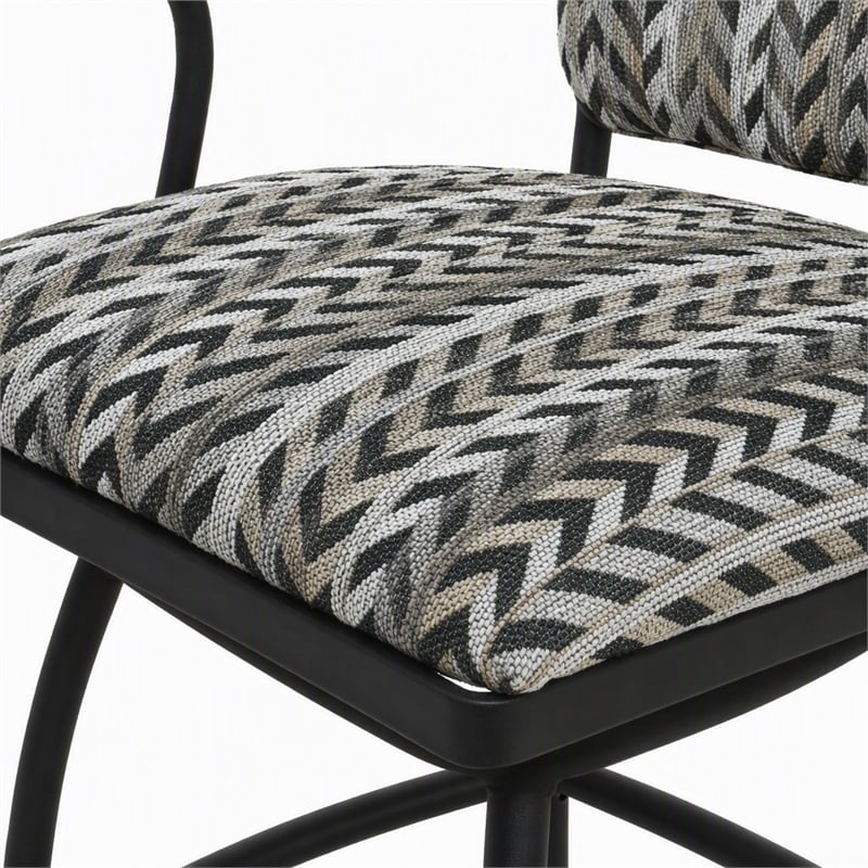 Afuera Living Jenna Counter Height Swivel Stool in Multi-Color and Black