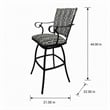 Afuera Living Jenna Counter Height Swivel Stool in Multi-Color and Black