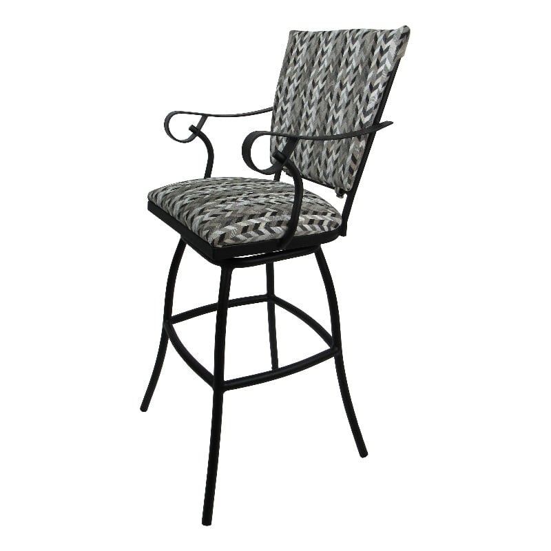 Afuera Living Jenna Counter Height Swivel Stool in Multi-Color and Black