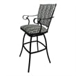 Afuera Living Jenna Counter Height Swivel Stool in Multi-Color and Black