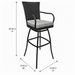 Afuera Living Metal Bar Stool 30