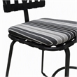 Afuera Living Outdoor/Indoor Metal Pub Set with Gray Striped Fabric Stool