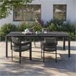 Afuera Living Aluminum Extendable Outdoor Dining Table in Grey 71-94.5 Inches
