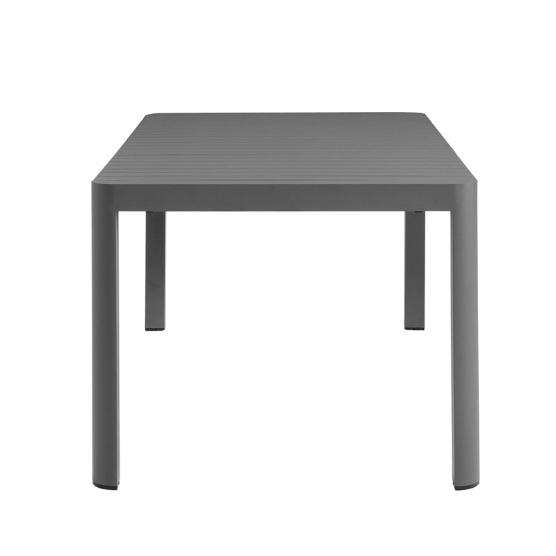Afuera Living Aluminum Extendable Outdoor Dining Table in Grey 71-94.5 Inches