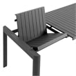 Afuera Living Aluminum Extendable Outdoor Dining Table in Grey 71-94.5 Inches