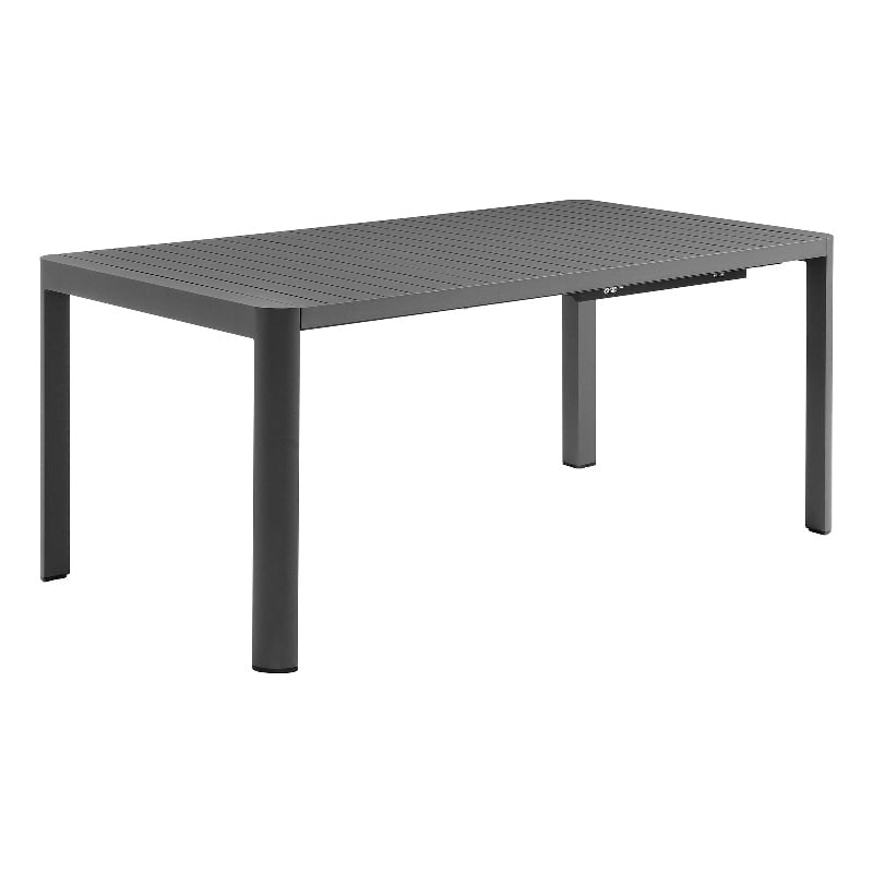 Afuera Living Aluminum Extendable Outdoor Dining Table in Grey 71-94.5 Inches