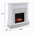 Afuera Living Faux Stone Electric Media Fireplace in White