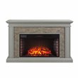Afuera Living Stacked Stone Fireplace in Gray with 33