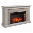 Afuera Living Stacked Stone Fireplace in Gray with 33