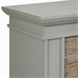 Afuera Living Stacked Stone Fireplace in Gray with 33