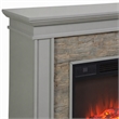 Afuera Living Stacked Stone Fireplace in Gray with 33