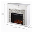 Afuera Living Electric Fireplace with White and Gray Stone Finish