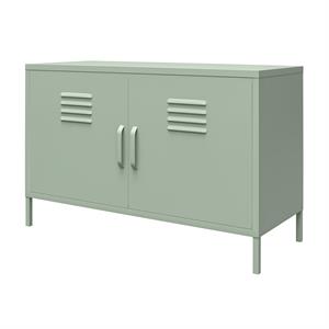 SystemBuild Mission District 2 Door Metal Locker Accent Cabinet in Pale Green
