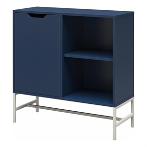 Ameriwood Home Modine Bookcase in Navy Blue
