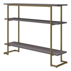 Ameriwood Home Serenity Console Sofa Table with 3 Open Shelves in Graphite Gray