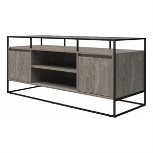 Ameriwood Home Camley Modern Media Console TV Stand in Gray Oak