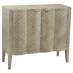 Pulaski Lorelai Textured Metallic Bar Cabinet in Gold and Platinum