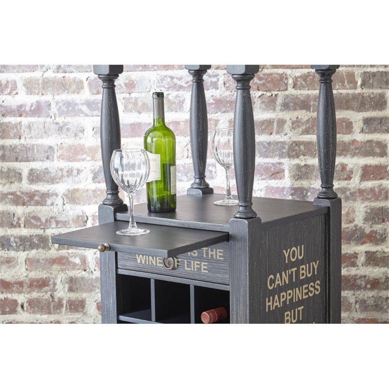 Pulaski Fulton Wine Cabinet In Black P020212