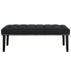 pulaski diamond button tufted upholstered bed bench