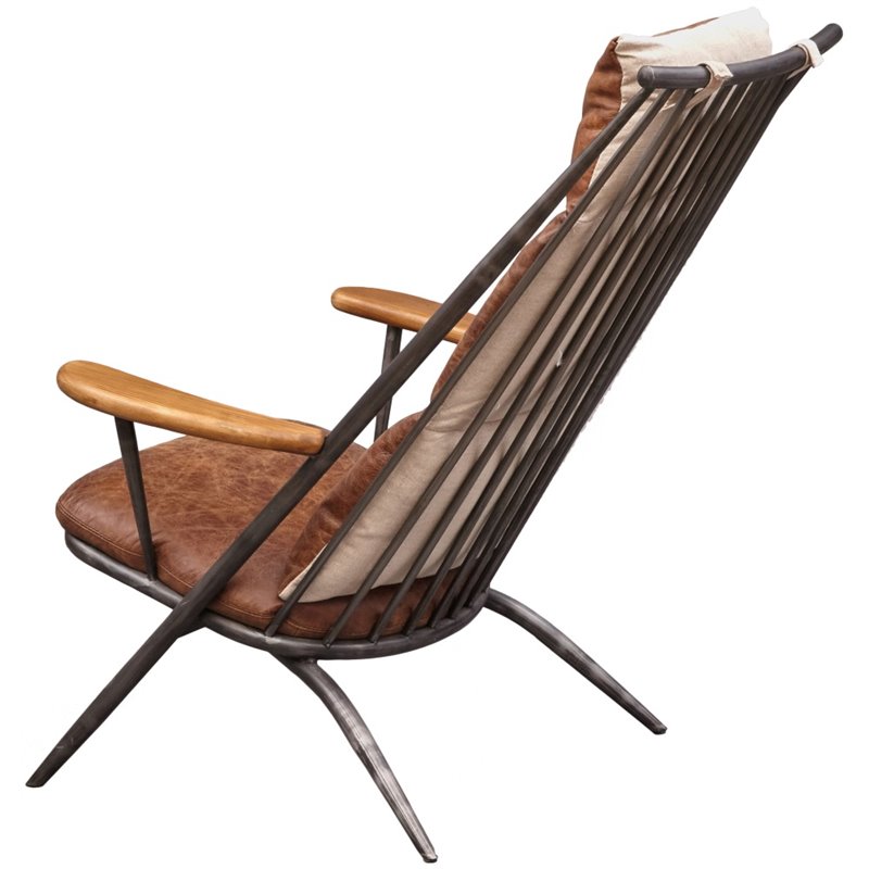 Pulaski Brenna Leather Accent Chair in Brown Cymax Business