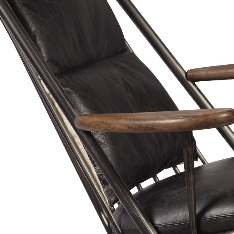Round Wooden Bar With 2 Top Grain Leather Accent Chairs