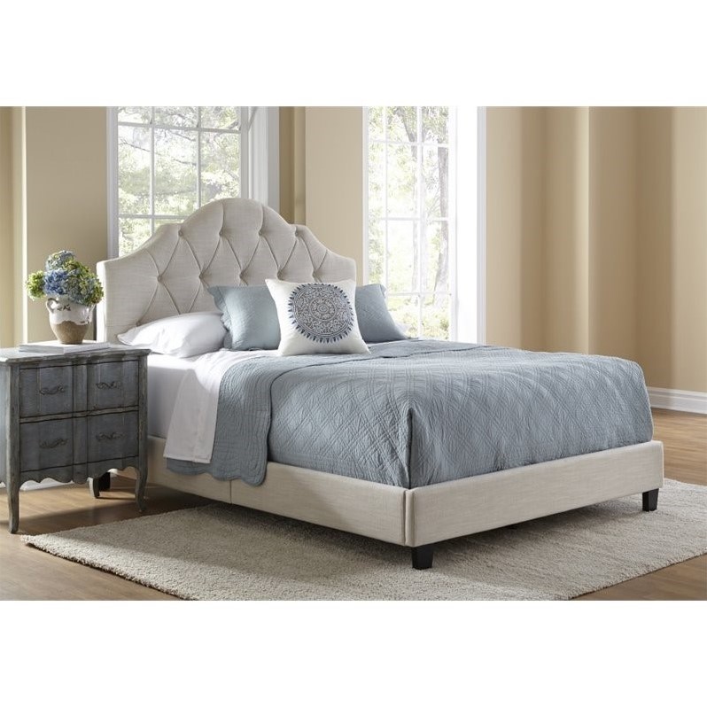 Tufted Upholstered Queen Bed With Adjustable Frame