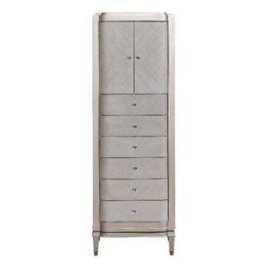 Zoey Solid Wood Swivel Lingerie Chest in Silver Finish by Pulaski Furniture