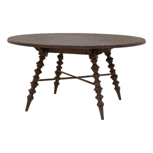 Revival Row Round Wood Table in Brown Finish by Pulaski Furniture
