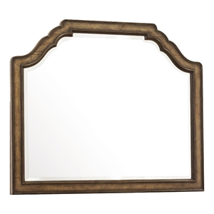Revival Row Wood Framed Landscape Mirror in Brown Finish by Pulaski Furniture