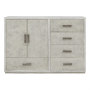 Textured 5 Drawer Resin Hardware Accent Cabinet in Gray by Pulaski Furniture
