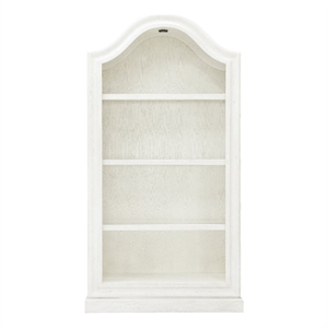 Open Shelf Storage Wood Bookcase with Puck Light in White by Pulaski Furniture