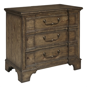 Revival Row 3-Drawer Wood Nightstand in Brown by Pulaski Furniture