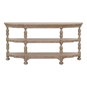 higgins street 2-shelf wood console table in brown by pulaski furniture
