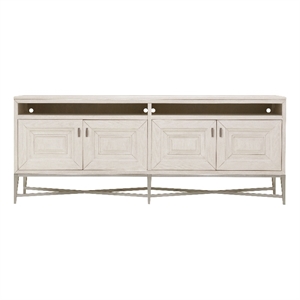 Ashby Place 4-Door Wood Server with Open Shelves in Gray by Pulaski Furniture