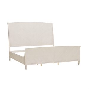 ashby place king wood panel bed in gray by pulaski furniture