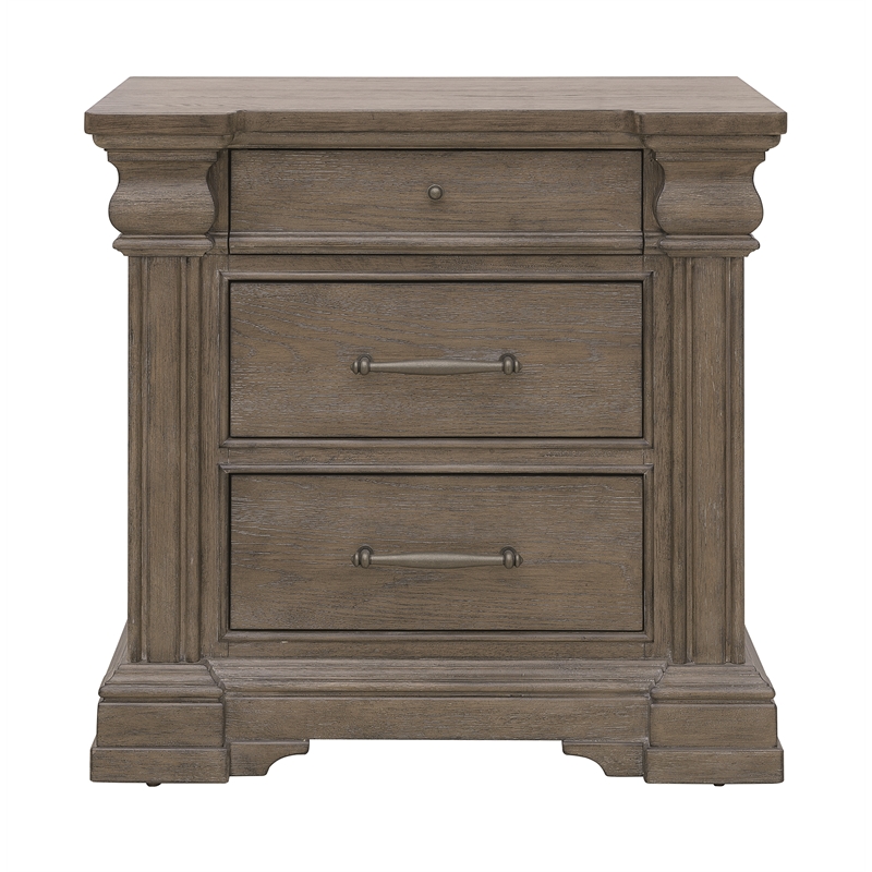 Madison Ridge Brown Wood 3 Drawer Nightstand by Pulaski Furniture