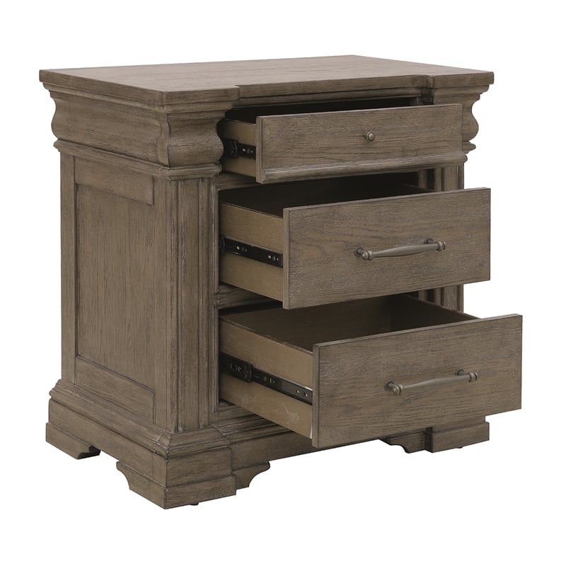 Madison Ridge Brown Wood 3 Drawer Nightstand by Pulaski Furniture