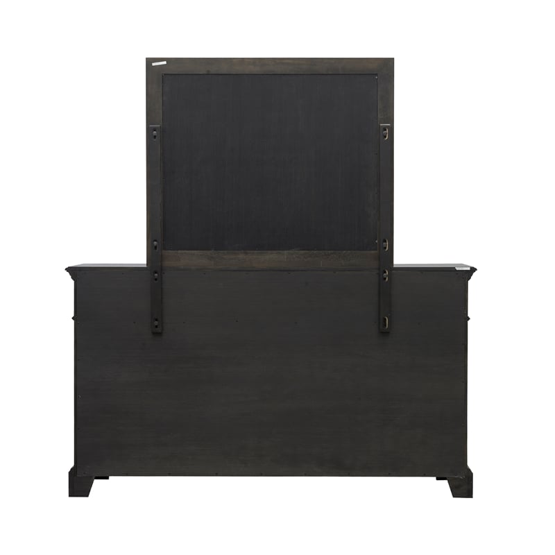 Hickory Creek Dresser Mirror in Brown Wood Finish by Pulaski Furniture