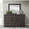 Hickory Creek Dresser Mirror in Brown Wood Finish by Pulaski Furniture