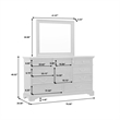 Hickory Creek Dresser Mirror in Brown Wood Finish by Pulaski Furniture
