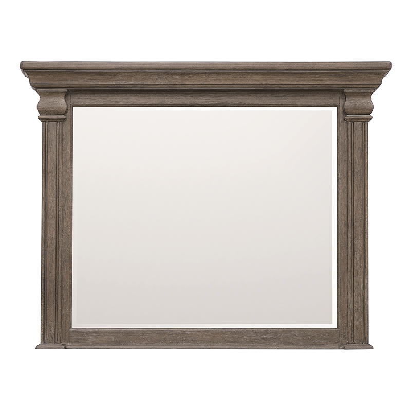 Madison Ridge Brown Wood-Framed Dresser Mirror by Pulaski Furniture
