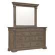 Madison Ridge Brown Wood-Framed Dresser Mirror by Pulaski Furniture