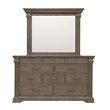 Madison Ridge Brown Wood-Framed Dresser Mirror by Pulaski Furniture