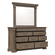 Madison Ridge Brown Wood-Framed Dresser Mirror by Pulaski Furniture