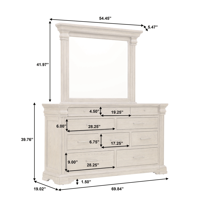 Madison Ridge Brown Wood-Framed Dresser Mirror by Pulaski Furniture